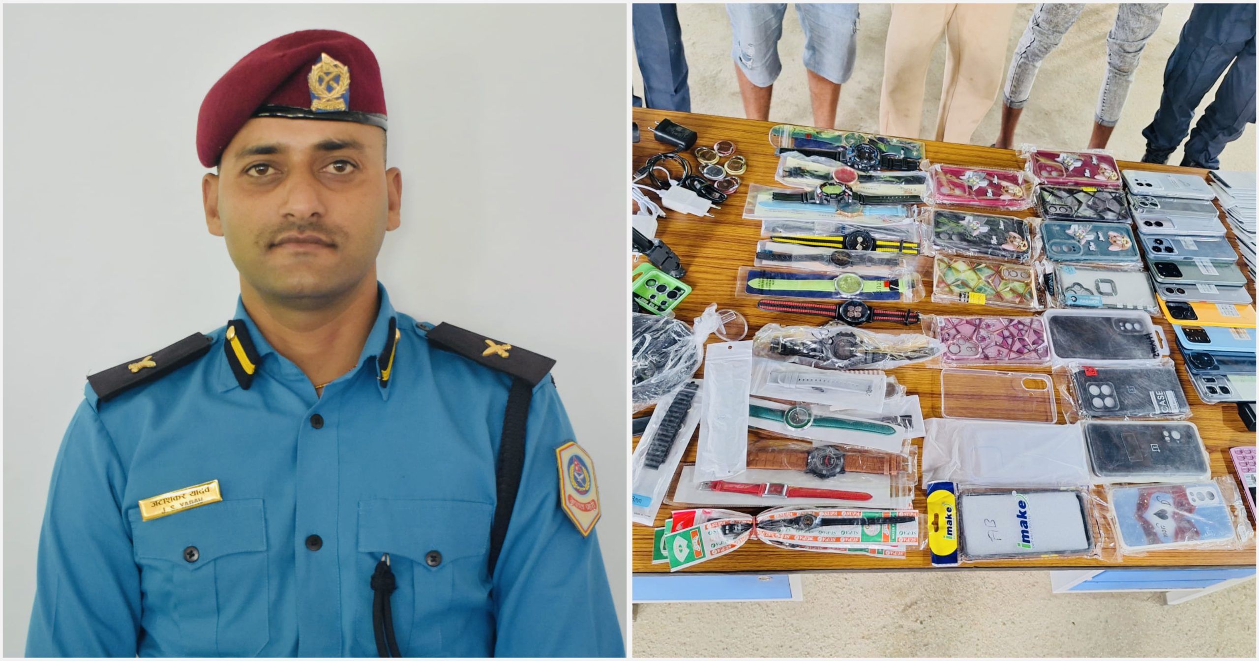 इन्स्पेक्टर जटाशंकर यादवको नेतृत्वमा धनुषामा १० लाख बराबरको मोबाइल चोरी गर्ने समूह पक्राउ