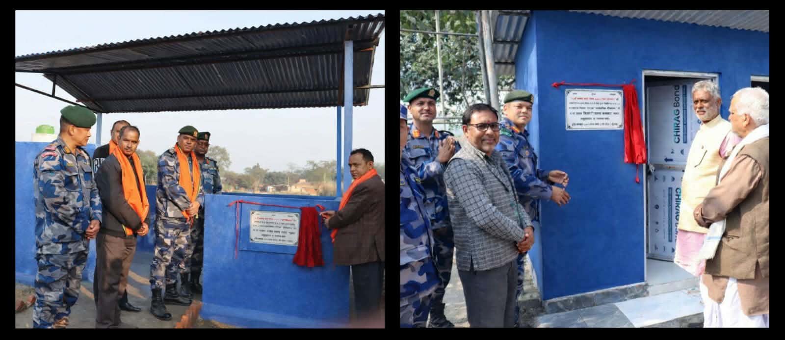 बाराको सीमावर्ती नागरिकका लागि सशस्त्र प्रहरीले निर्माण गर्‍यो शौचालय र प्रतिक्षालय
