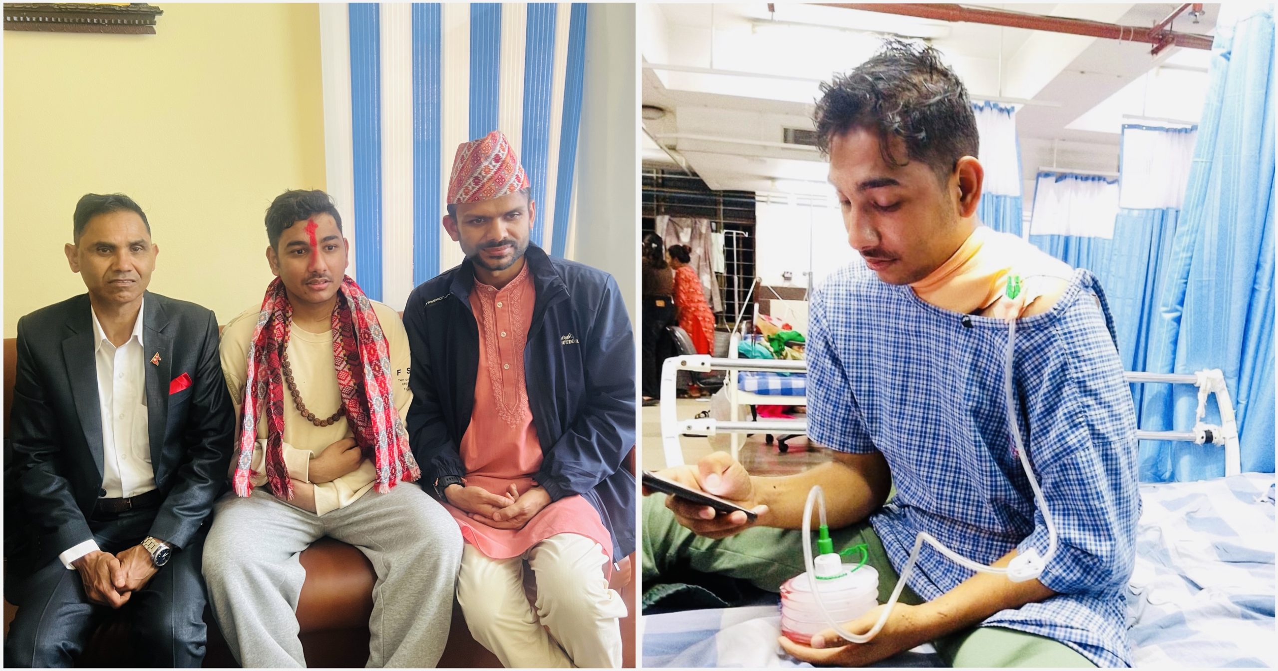 आफुलाई बधाई दिन आएका जेन्जी घाईतेलाई: गुल्मीका सांसदले गरे फुलमालाले स्वागत