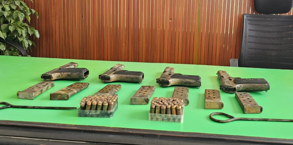 विष्णुमती किनारबाट ४ पेस्तोल र ५८ राउण्ड गोली फेला