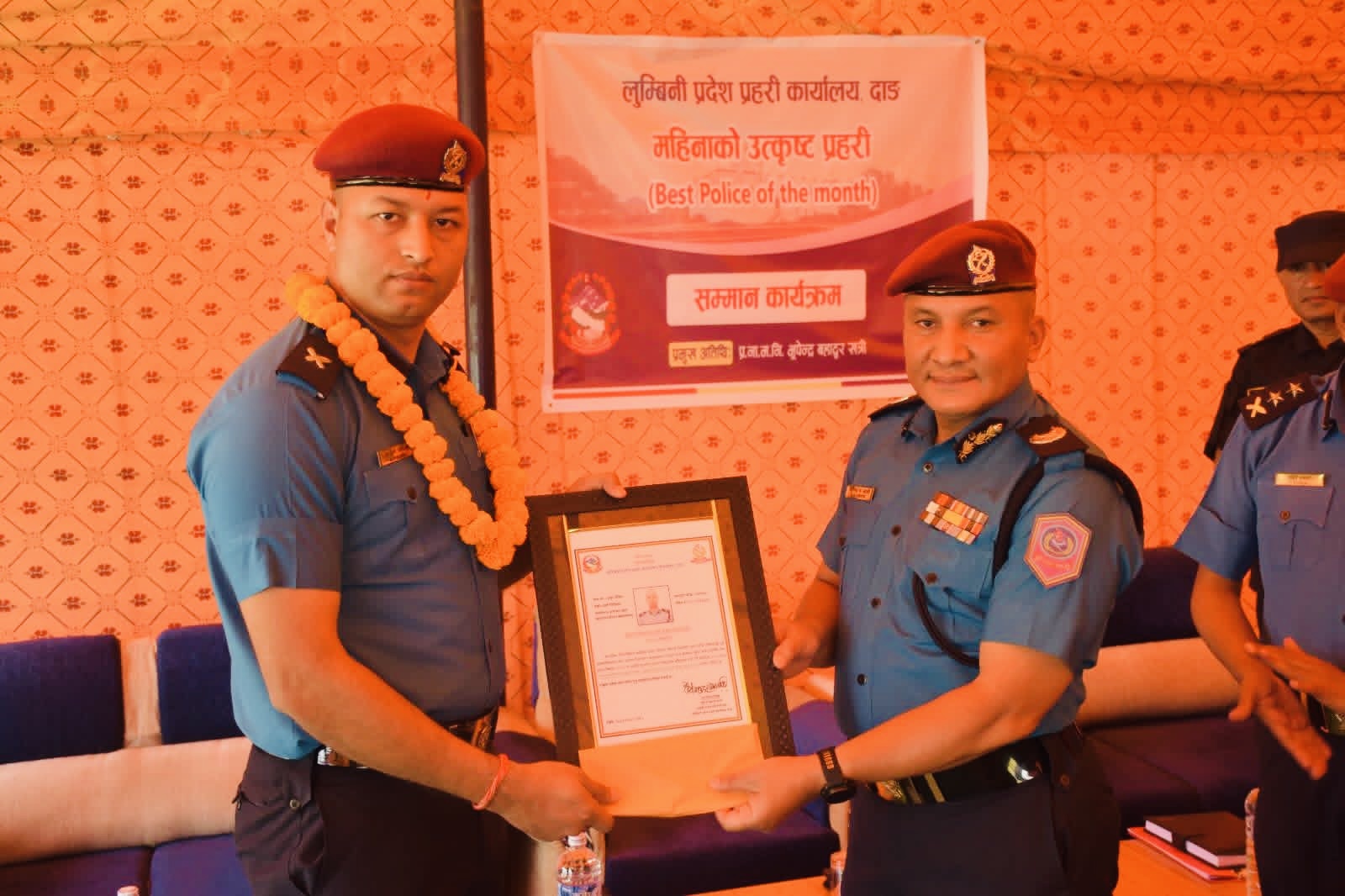 कपिलवस्तुका प्रहरी निरीक्षक अर्जुन पौडेल ‘Police of the Month’ घोषित