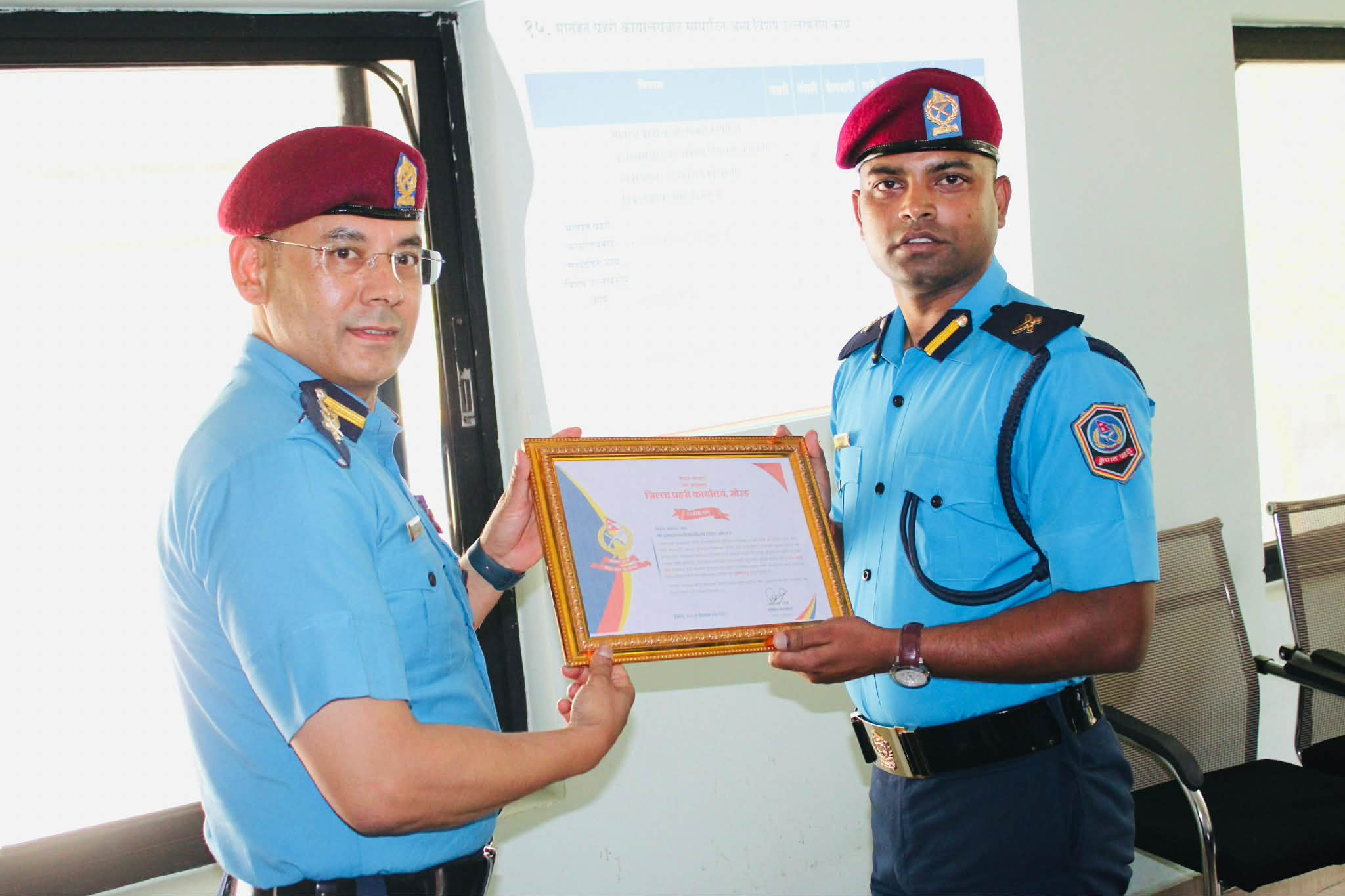 लेटाङ इलाका प्रहरी कार्यालय ‘सर्वोत्कृष्ट’, इन्स्पेक्टर सागर साह सम्मानित