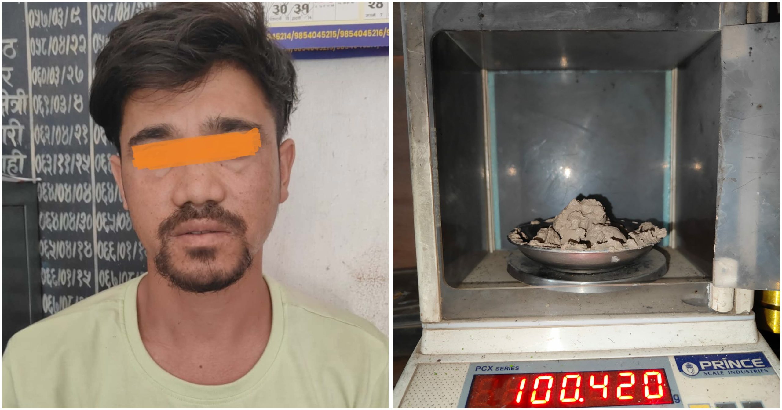 भिमान चेकपोष्टबाट १०० ग्रामभन्दा बढी खैरो हिरोइनसहित एक जना पक्राउ