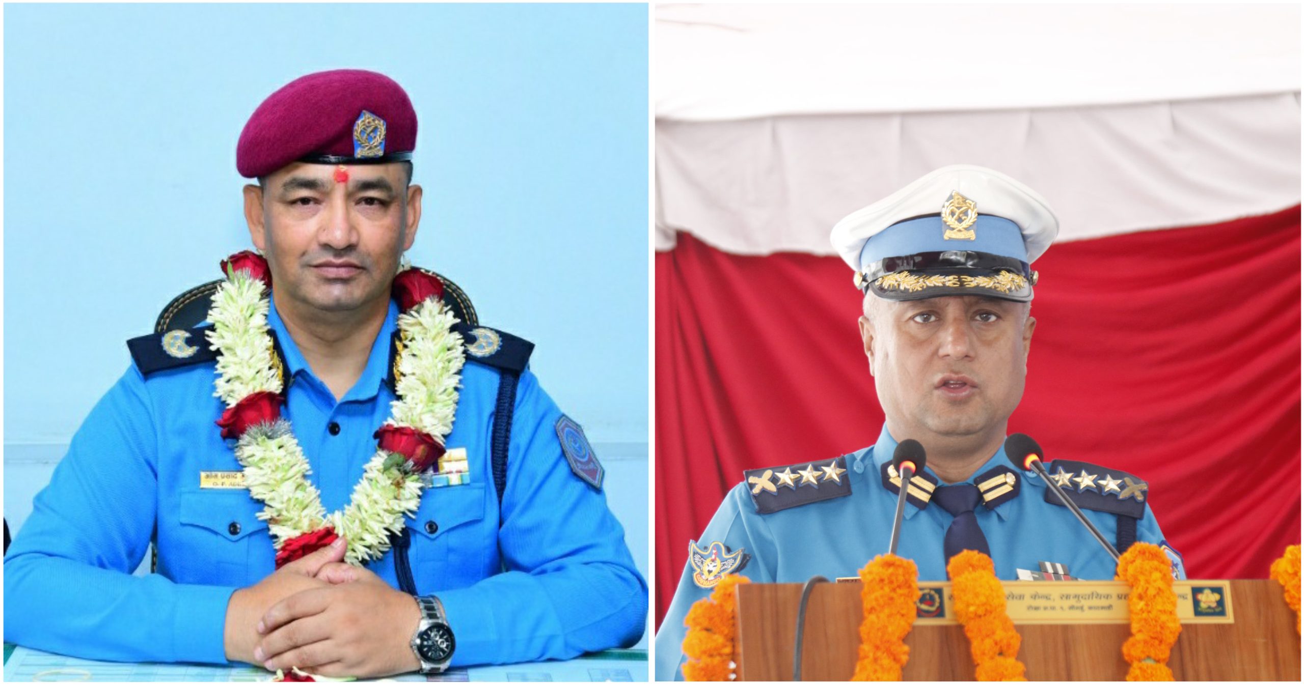 एआईजी ईश्वर कार्कीद्वारा डिआइजी ओम अधिकारी र एसएसपी नवराज अधिकारी सम्मानित