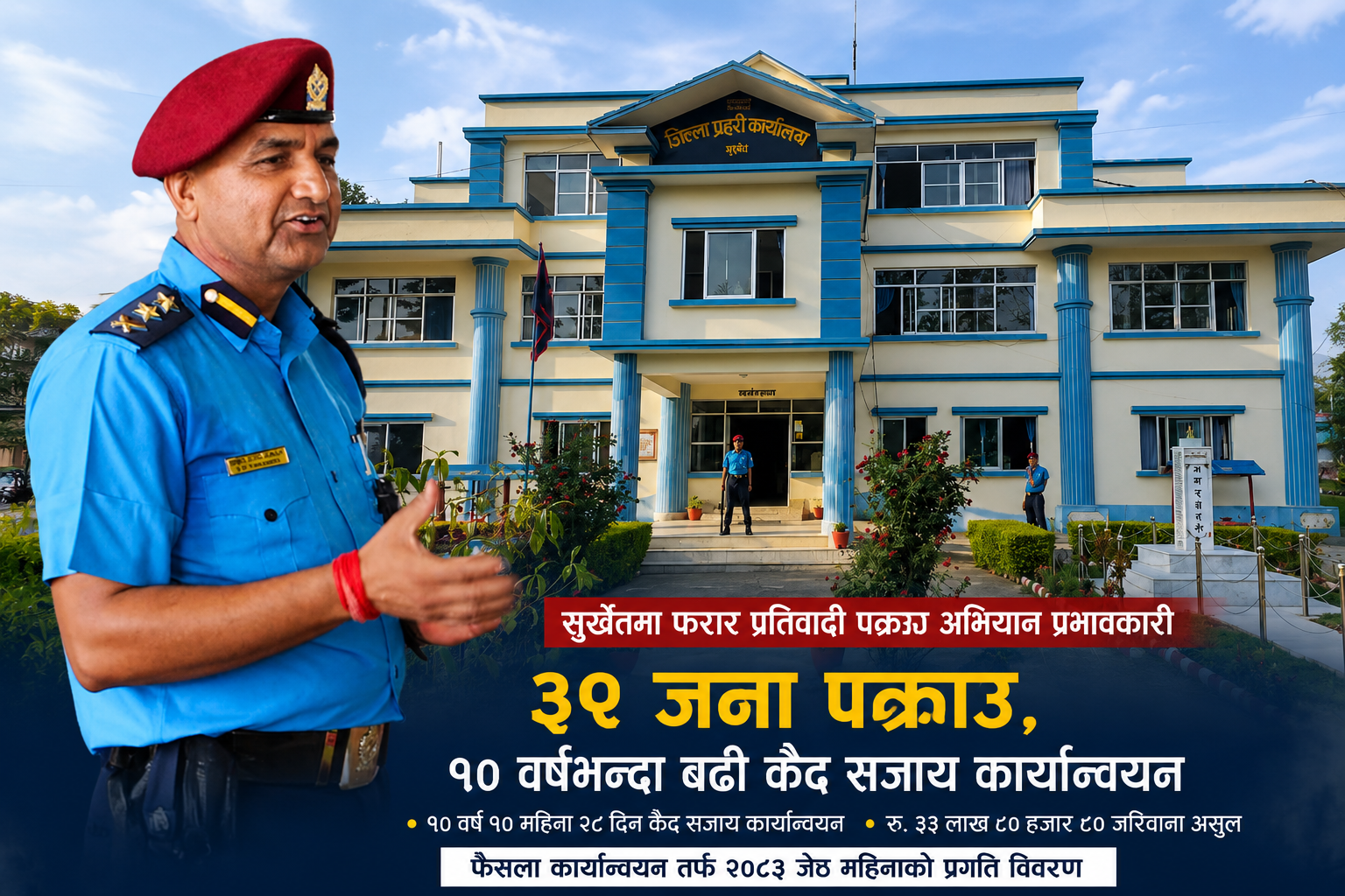 सुर्खेतमा फैसला कार्यान्वयन अभियान प्रभावकारी : ३९ फरार प्रतिवादी पक्राउ
