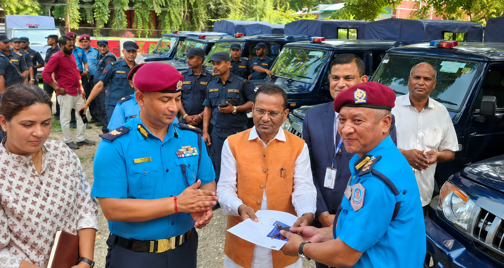 मधेश सरकारले नेपाल प्रहरीलाई दियो १२ वटा पिकअप जिप