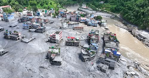 भोटेकोशी बाढीले नुवाकोट तहसनहस, बस्ती र पूर्वाधारमा ठूलो क्षति