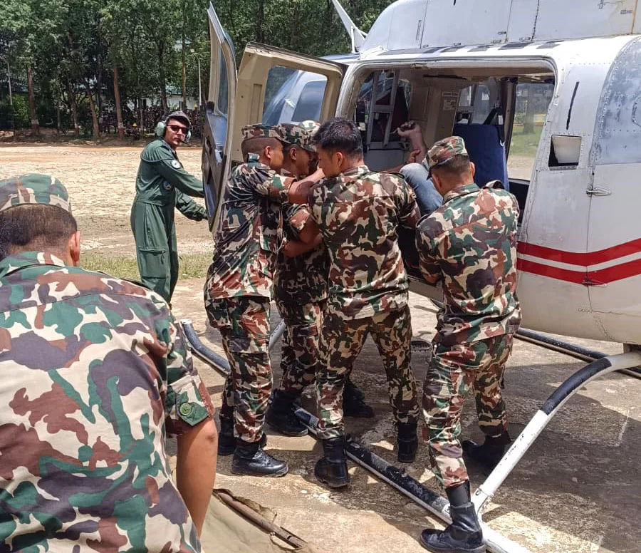 भोटेकोशी बाढी : सेना परिचालन, २५ जनाको उद्धार