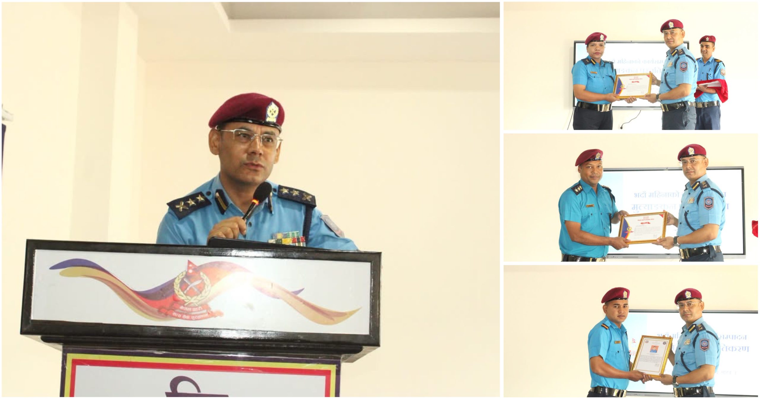 दैनिक कार्यसम्पादन मूल्याङ्कनमा उत्कृष्ट : प्रहरी निरीक्षक नवीन ओलीसहित तीन जना सम्मानित